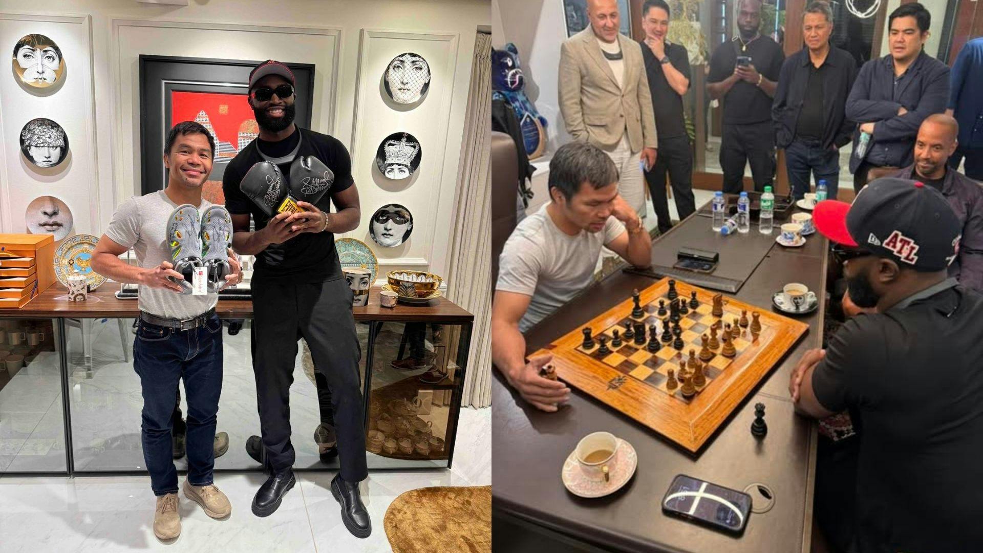 Celtics star and 2024 Finals MVP Jaylen Brown links up with Manny Pacquiao in Manila visit